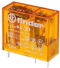 Finder F.40.31.8.024.0000-Minyatür. PCB Röle 1 Co-10 A Kont.24V AC Pin;3.5mm