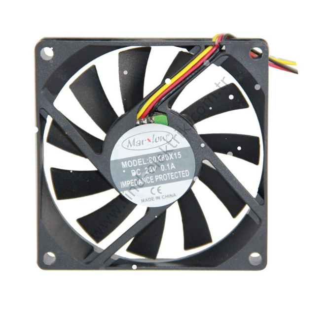 Marxlow IC- 216A Fan 80X80X15 24V DC 3 Kablo