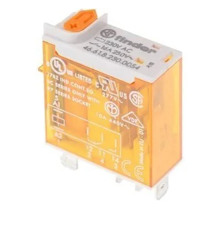 Finder F.46.61.8.230.0054-Soket Tipi Agni 1 Co 16A 230 VAC Merk Klt+ Gös+Led