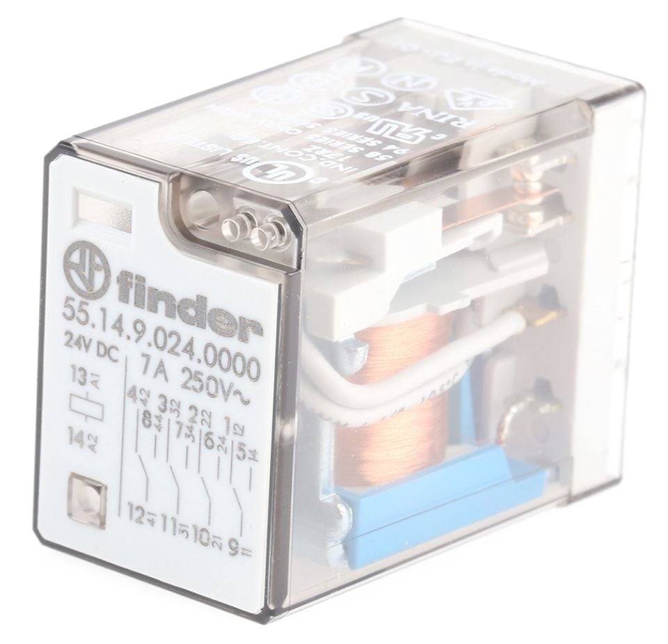 Finder F.55.14.9.024.0000-PCB Montaj İğne Tip Terminal 4Co 7A