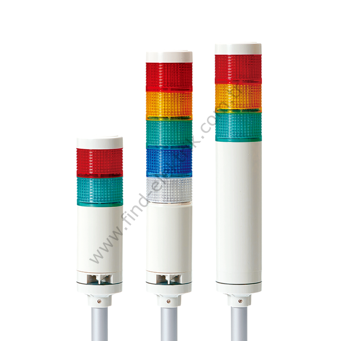 Qlight STG50LF-2-220-RG İki Katlı 50mm Ledli,Sabit,Flaşör İkaz Kulesi