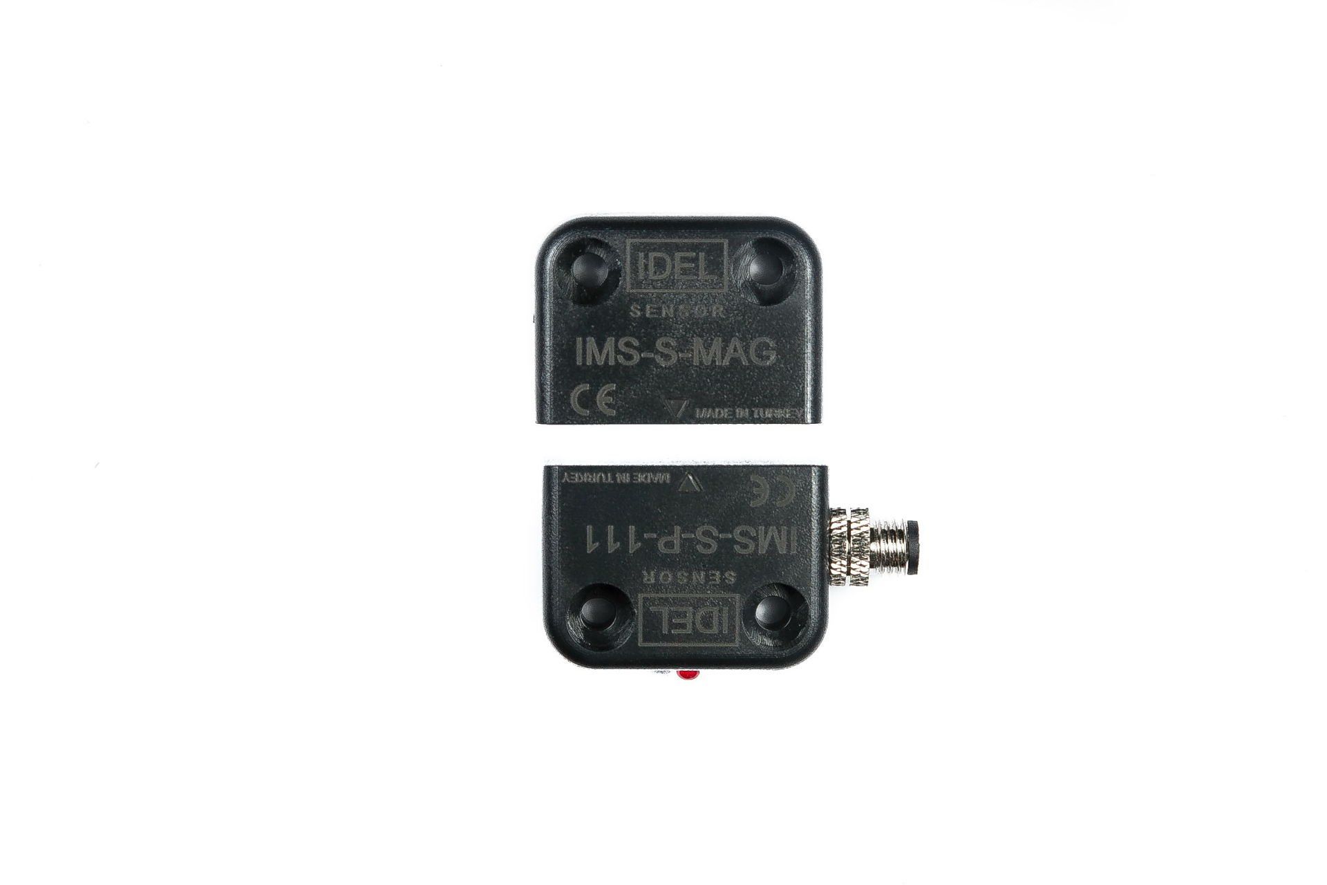 İdel IMS-S-P-111S 26X36X13mm Plastik 1No/1NC Ledli M8 4 Pin Soket Manyetik Sensör