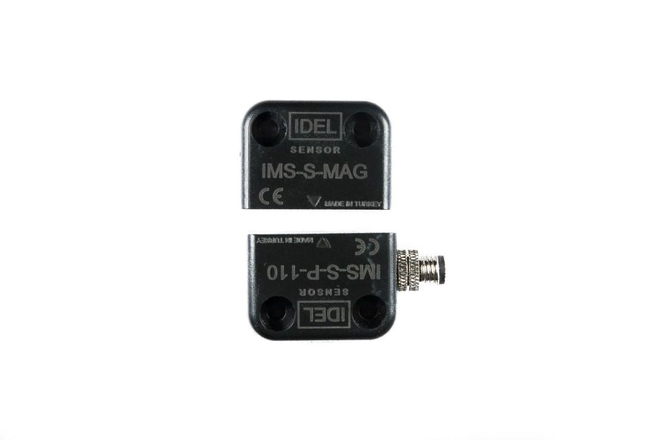 İdel IMS-S-P-110S 26X36X13mm Plastik 1No/1NC - M8 4 Pin Soket Manyetik Sensör