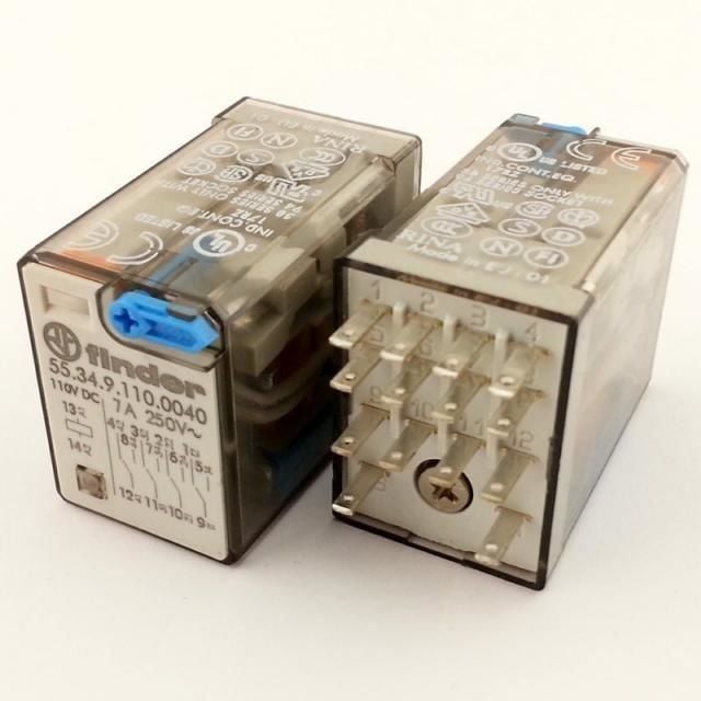 Finder F.55.34.9.110.0040-Genel Kullanımlı 4 Co-5A Kontaklı 110 V DC