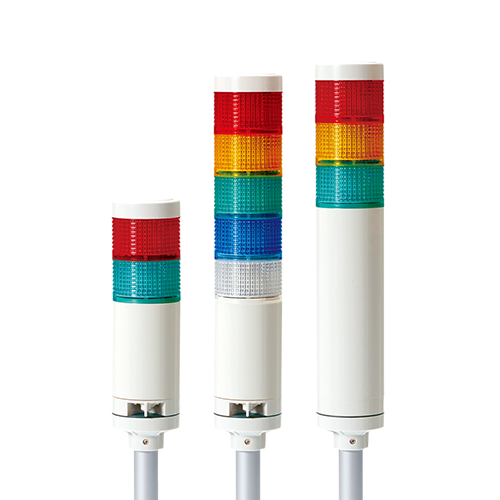 Qlight STG50LF-BZ-4-24-RAGB Dört Katlı 50mm Ledli,Sabit,Flaşör,Buzzer İkaz Kulesi