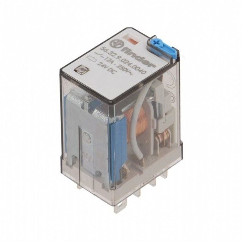 Finder F.56.32.9.024.0040-Minyatür Güç Rölesi 2Co 12A 24V DC