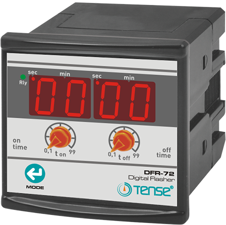 Tense DFR-72 2×2 Led Display Ekranlı Analog Ayarlı Dijital Flaşör Rölesi