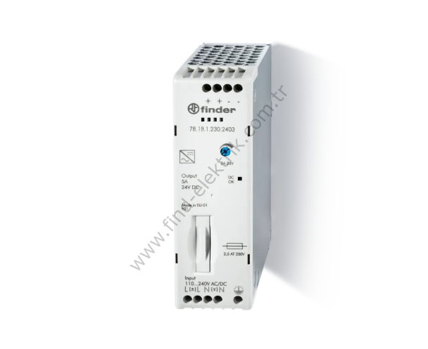 Finder F.78.1B.1.230.2403-Güç Kaynağı 120W 5A 24V DC 120-240 V AC/220 V DC
