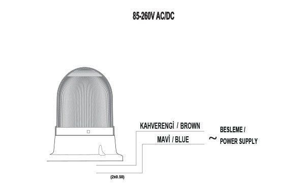 Mucco SNT-110-KFS-1 100 Serisi Kafesli Smd Led Tepe Lambası 12-24V AC/DC