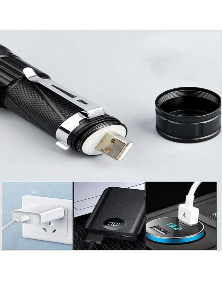 Watton WT-622 P50 Şarjlı Mıktanıslı Usb El Feneri