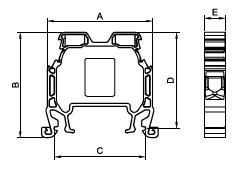 Onka 1010032 Mrk 6mm² Vida Bağlantılı Ray Klemens Gri Renk