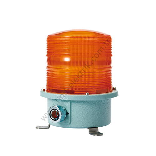 SH1S-24-A 24V DC, Döner Reflektör Sarı Renk (Kafessiz)