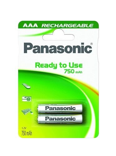 Panasonic HHR-4MVE/2BP  Şarjlı İnce Pil-750 mAh (2'Li)
