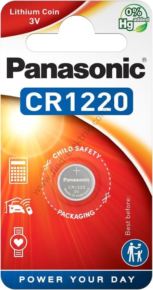 Panasonic CR-1220EL/1B 3V-35 mAh Lityum Pil