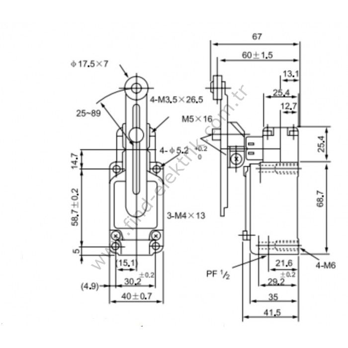 Cntd CWLCA12-2-Q Limit Switch