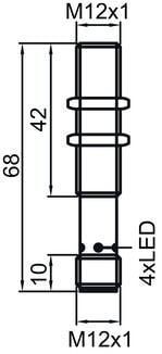 Leuze IS 112mm/4No-4E0-M12 Endüktif Sensör