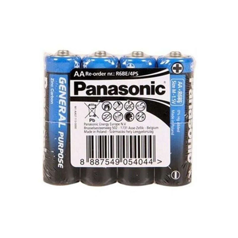 Panasonic R6BE/4PS Manganez 1,5V AA Kalem Pil (4'Lü)