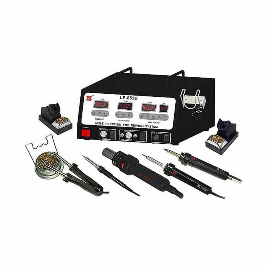 Xytronic Lf853D Vakumlu, Kalem Havyalı, Sıcak Havalı Dijital İstasyonlu Havya 5′Li Set