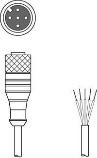 Leuze KD U-M12-4A-V1-020 M12 Bağlantı Kablosu