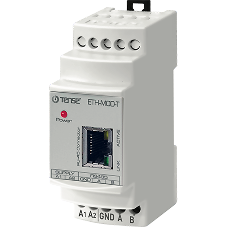 Tense ETH-MOD-T Ethernet Modem, Rs-485, Tcp-Ip Uyumlu, 10/100 MBPs Ethernet, İzoleli, Modbus İletişim, Maksimum 115200 BPs