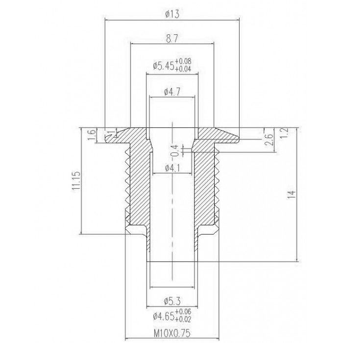 Gerta G10-130-15-BD 6mm Metal Sinyal Lambası 15cm Kablolu 6-24V Mavi