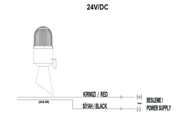 Mucco SNT-B720-1 2 Melodili Borulu Korna 40-260V AC/DC