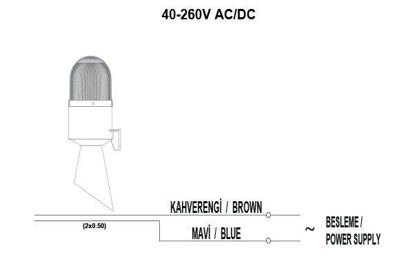 Mucco SNT-B720-1 2 Melodili Borulu Korna 40-260V AC/DC