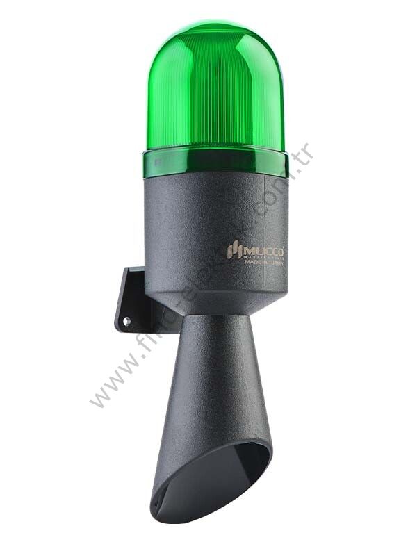 Mucco SNT-B7022-F1-2 Tek Katlı Borulu Korna Sabit Flaşör 40-250V AC/DC