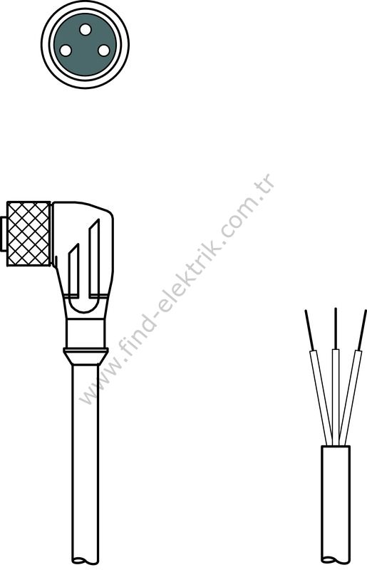Leuze KD U-M8-3W-V1-020 Bağlantı Kablosu