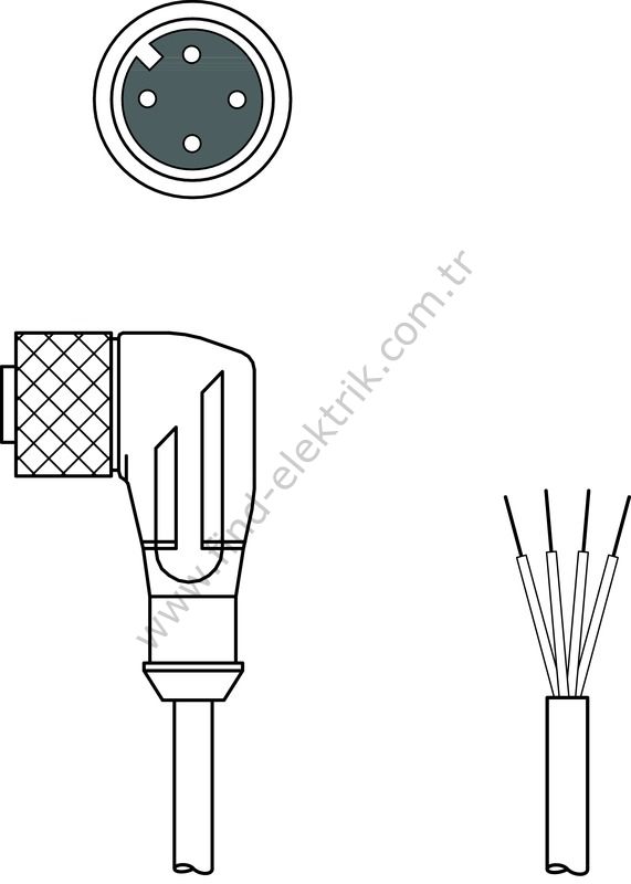 Leuze KD U-M12-4W-V1-100 Bağlantı Kablosu