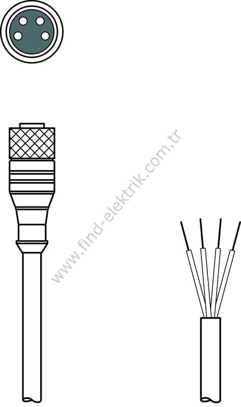Leuze KD U-M8-4A-V1-100 Bağlantı Kablosu