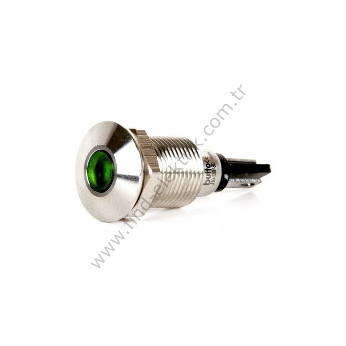 Butto J10-130P-GA2 10mm IP67 Metal Sinyal Lambası 220VAC Yeşil