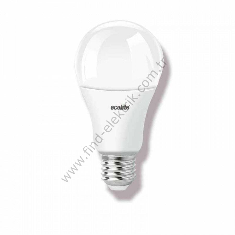 Ecolite A60.5W.30K  Led Classıc- A60 Ampul : 220V - OPAL Cam -
470 Lümen 15.000 Saat Ömür Günışığı E27 Duy