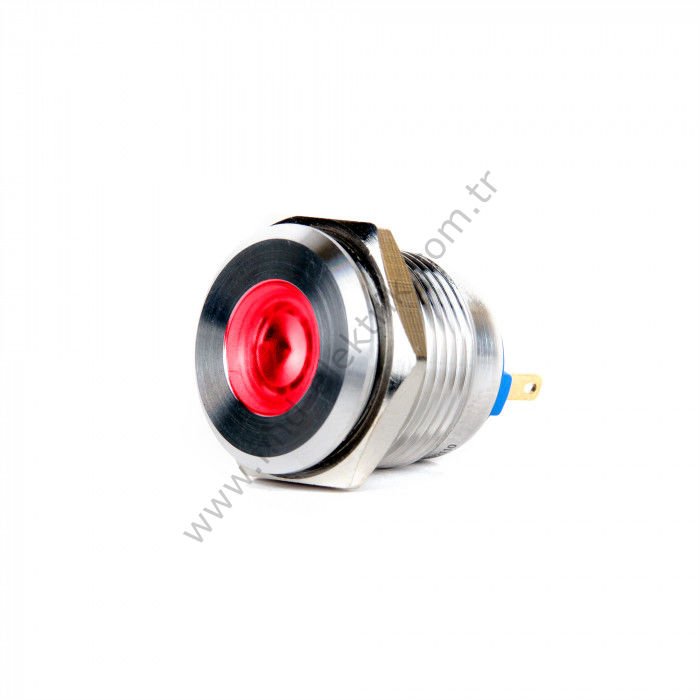 Butto J16-170P-RA2 16mm IP67 Metal Sinyal Lambası 220VAC Kırmızı