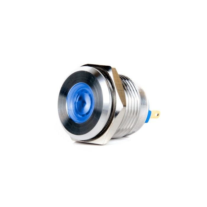 Butto J16-170P-BD 16mm IP67 Metal Sinyal Lambası 6-24VDC Mavi