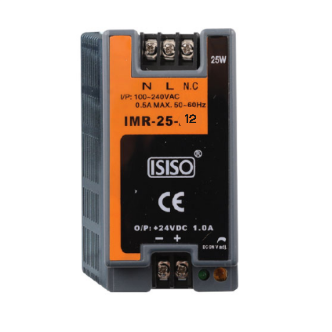 Isıso IMR-25-12 25 W 12VDC 2.1 A 35*45*90mm Mini Göstergeli Raya Montajlı Switching Güç Kaynağı