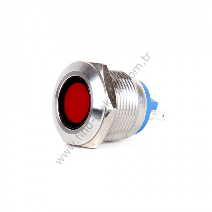 Butto J19-170P-RA2 19mm IP67 Metal Sinyal Lambası 220VAC Kırmızı