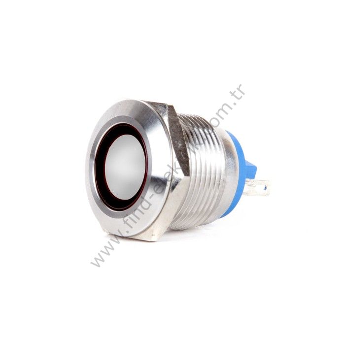 Butto J19-170P-WA2 19mm IP67 Metal Sinyal Lambası 220VAC Beyaz