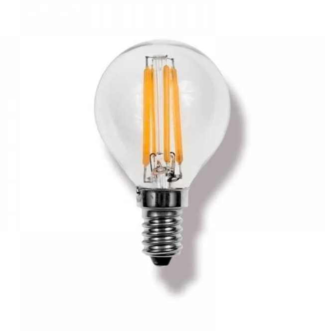 Ecolite G45.Fl.4W.E14.65K Led Fılament G45 Ampul : 220V - Şeffaf Cam - 470 Lümen 15.000 Saat Ömür Beyaz Işık E14