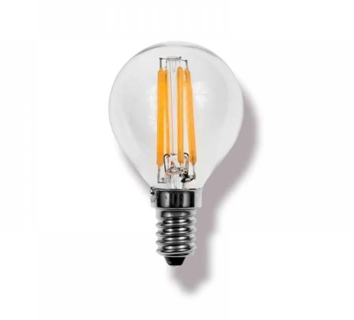 Ecolite G45.Fl.4W.E14.27K Led Fılament G45 Ampul : 220V - Şeffaf Cam - 470 Lümen 15.000 Saat Ömür Günışığı E14