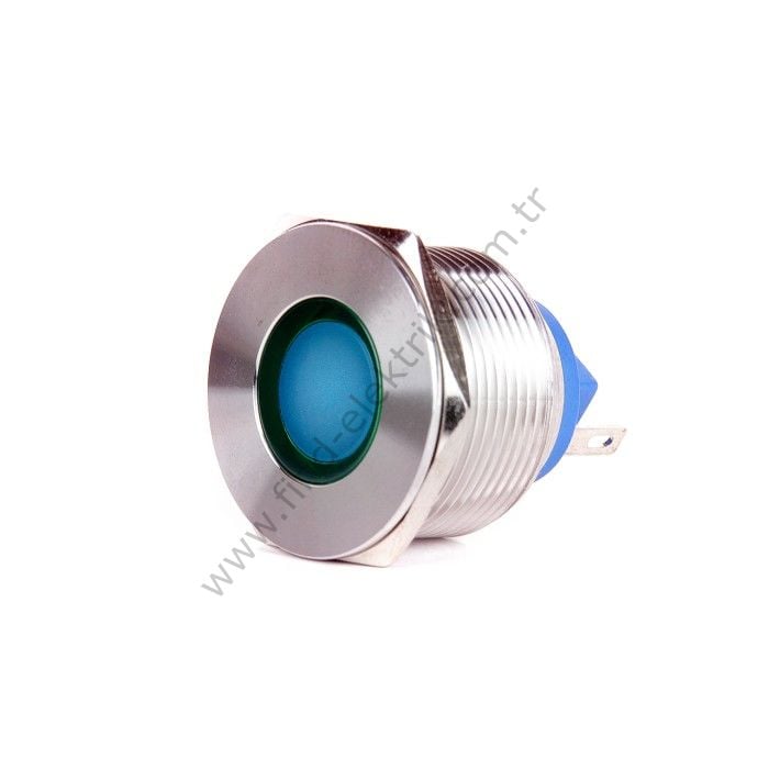 Butto J22-170P-BA2 22mm IP67 Metal Sinyal Lambası 220VAC Mavi