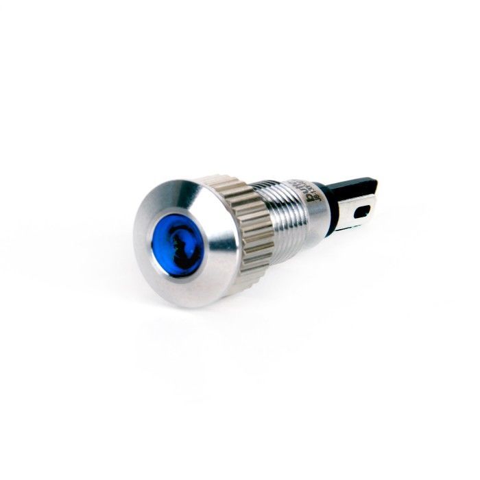 Butto J8-130P-BD 8mm IP67 Metal Sinyal Lambası 6-24VDC Mavi
