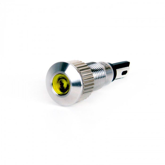 Butto J8-130P-YD 8mm IP67 Metal Sinyal Lambası 6-24VDC Sarı