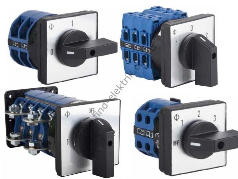 Kraus&Naimer C32/A282 40-50A 64X64mm Trifaze Sıfırlı 4 Kademeli Şalter