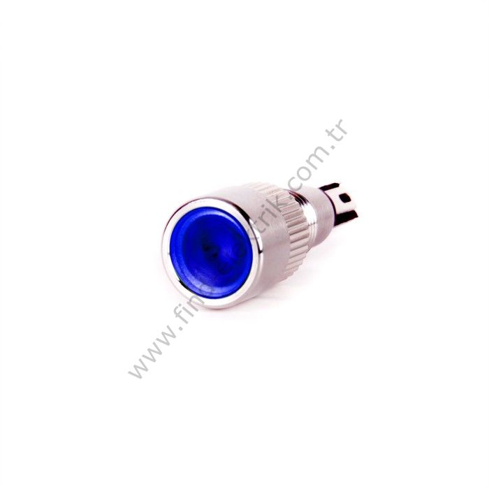 Butto J8-160P-BD 8mm IP67 Metal Sinyal Lambası 6-24VDC Mavi