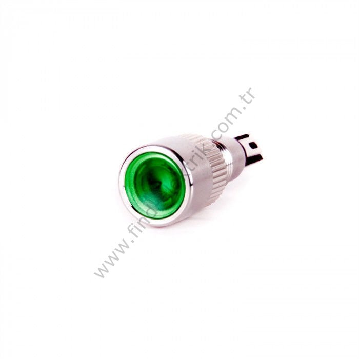 Butto J8-160P-GD 8mm IP67 Metal Sinyal Lambası 6-24VDC Yeşil