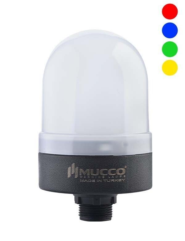 Mucco SNT-S74-B-RGB Somun Bağlantılı Çok Renkli Rgb Buzzer İkaz Lambası 12-24V DC