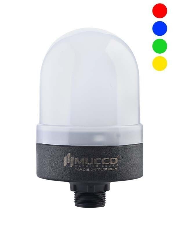 Mucco SNT-S74-B-RGB Somun Bağlantılı Çok Renkli Rgb Buzzer İkaz Lambası 12-24V DC