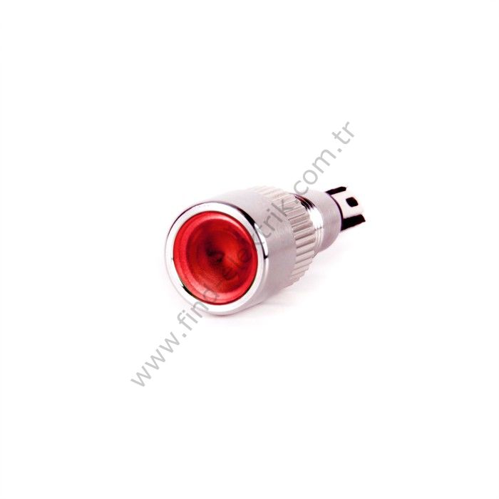 Butto J8-160P-RD 8mm IP67 Metal Sinyal Lambası 6-24VDC Kırmızı