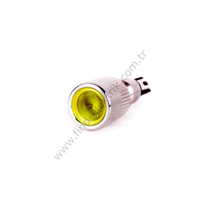 Butto J8-160P-YD 8mm IP67 Metal Sinyal Lambası 6-24VDC Sarı